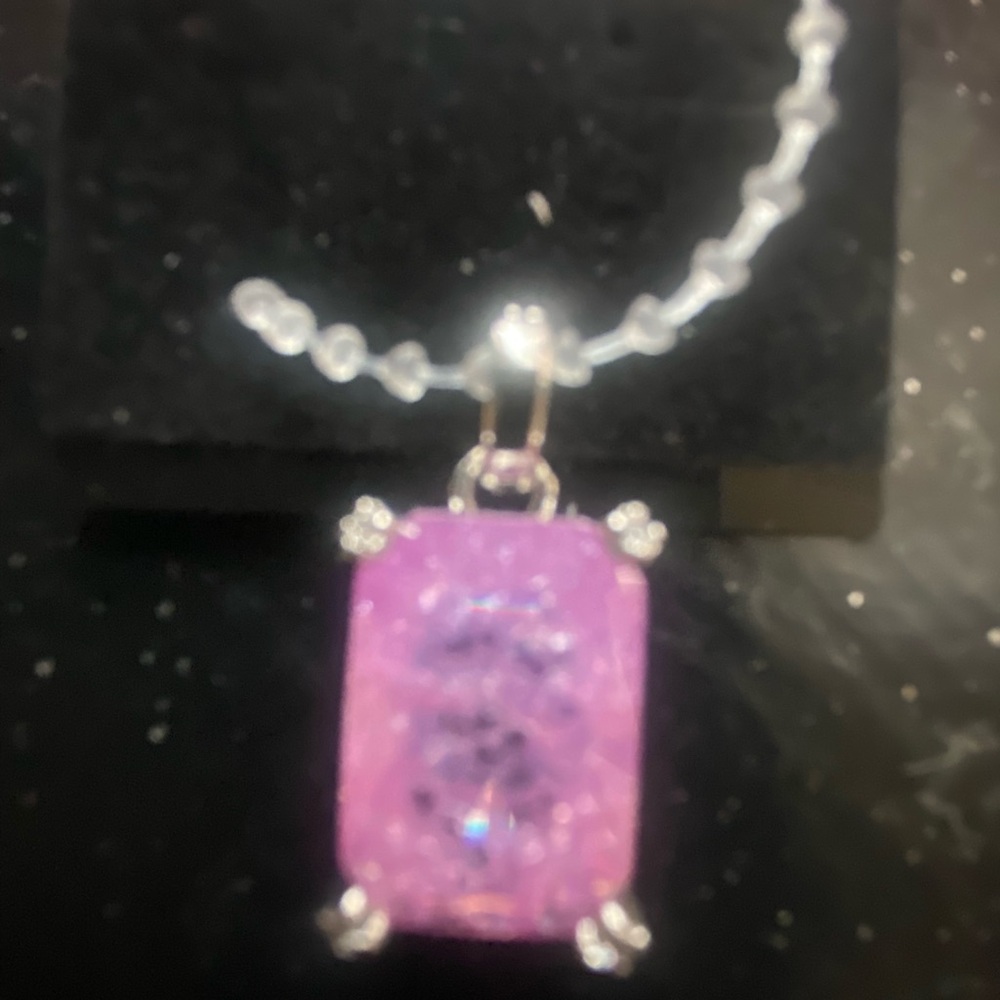 Pink Gemstone Pendant Necklace